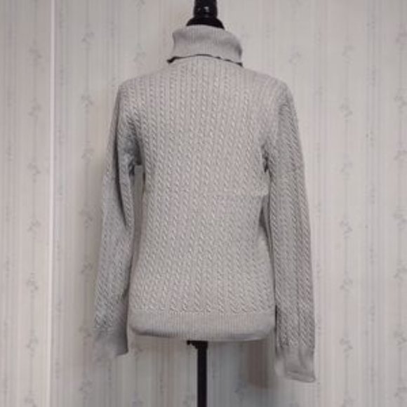 FREE with Bundle American Living 100% Cotton Grey Cable Knit Turtleneck Size XL - Picture 13 of 13